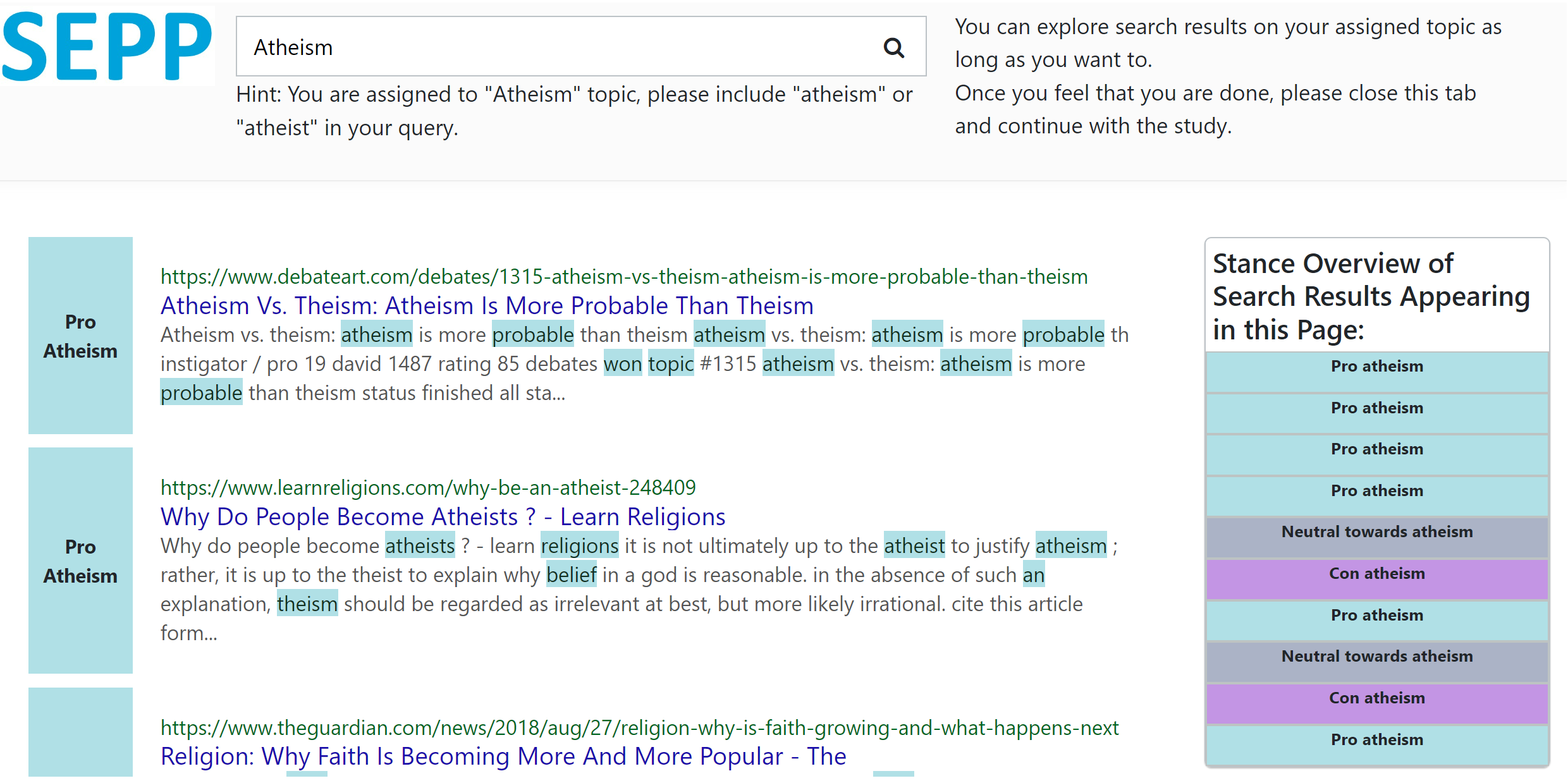 Explanations to mitigate viewpoint bias in search.